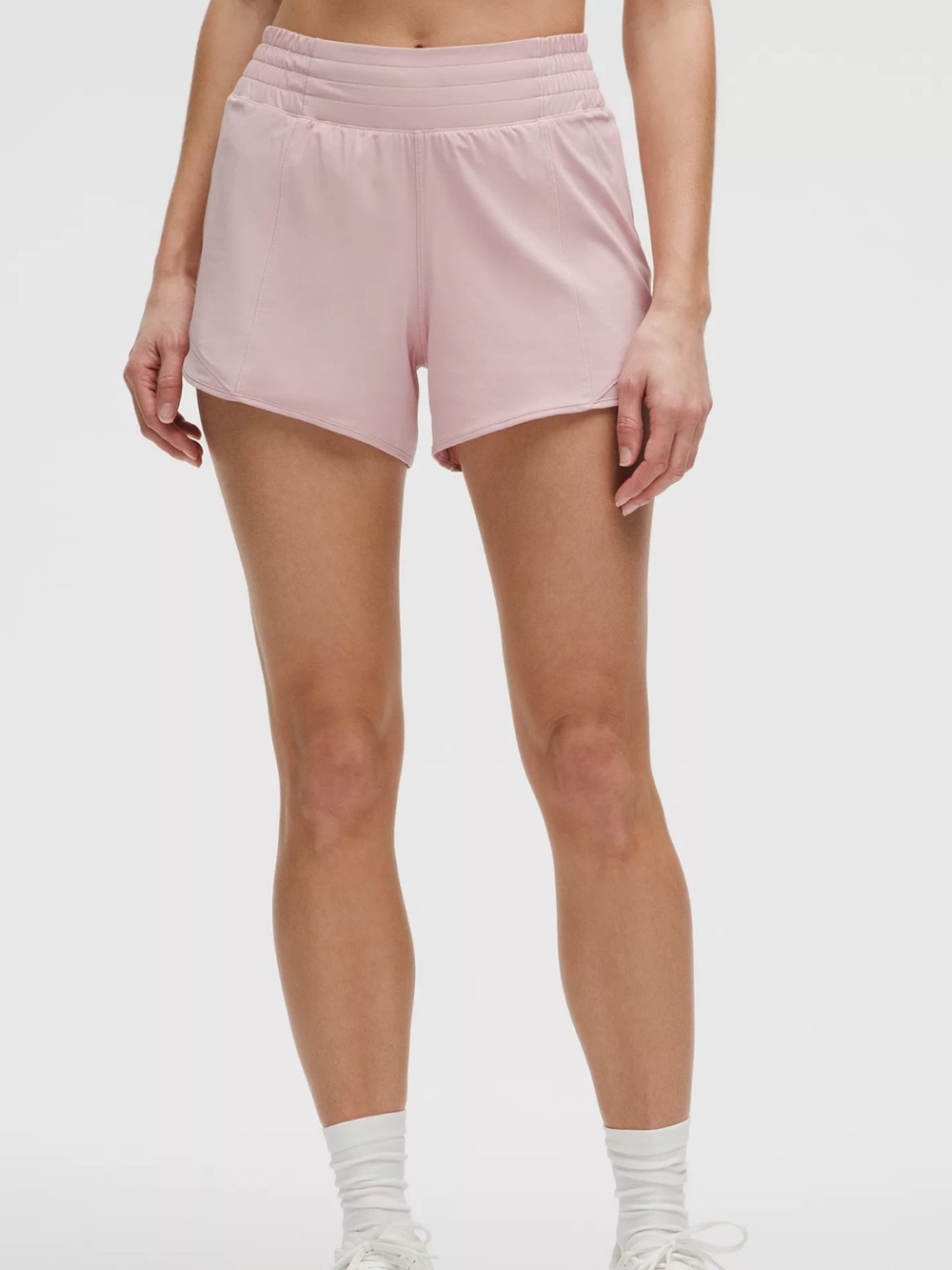 Lululemon Hotty Hot HR Short 4" Lined Size 4 Pink Haze